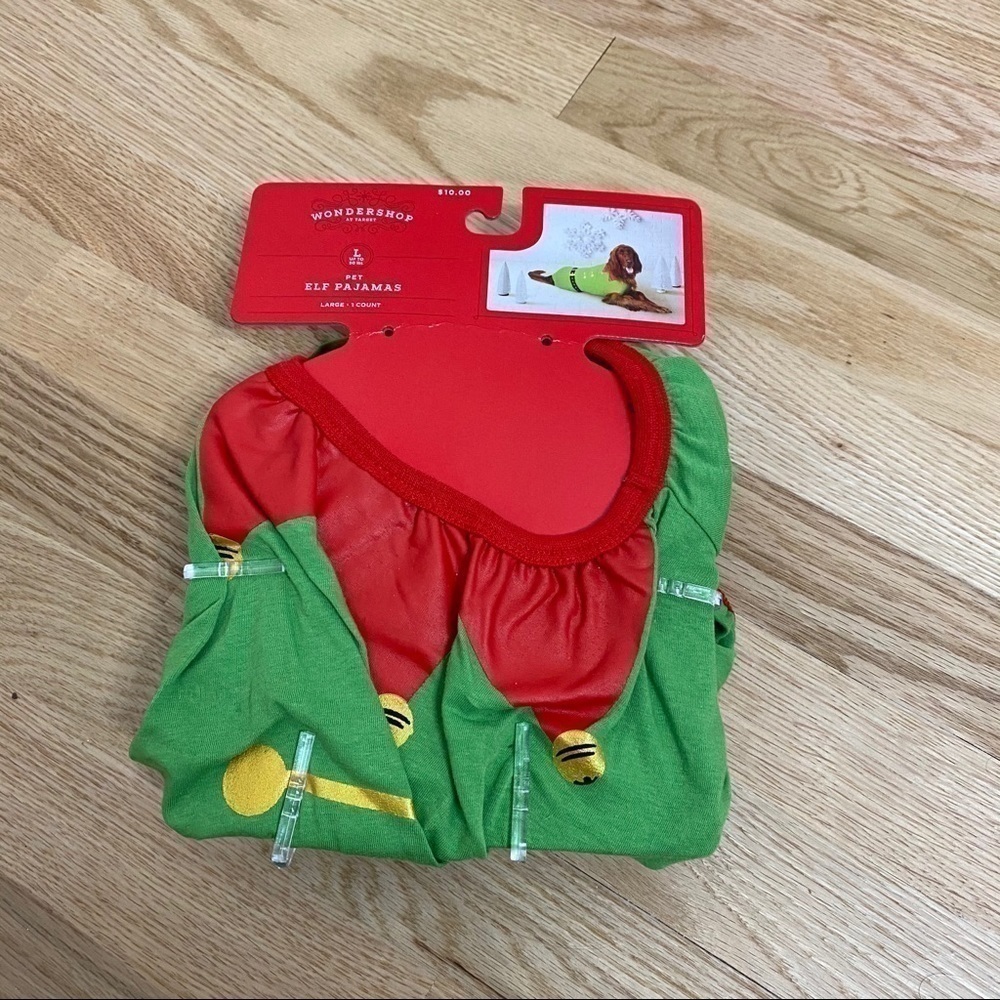 Dog Elf Pajamas NWT Sz Large up to 90 lbs Costume Christmas Green Family Match